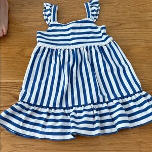 Janie and Jack Blue and White Striped Dress